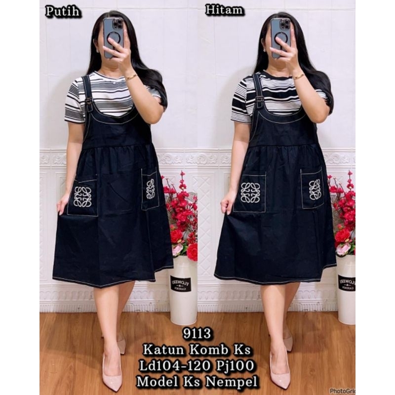 Dress Wanita mini Salur Lowe ks kombi ktn 9113