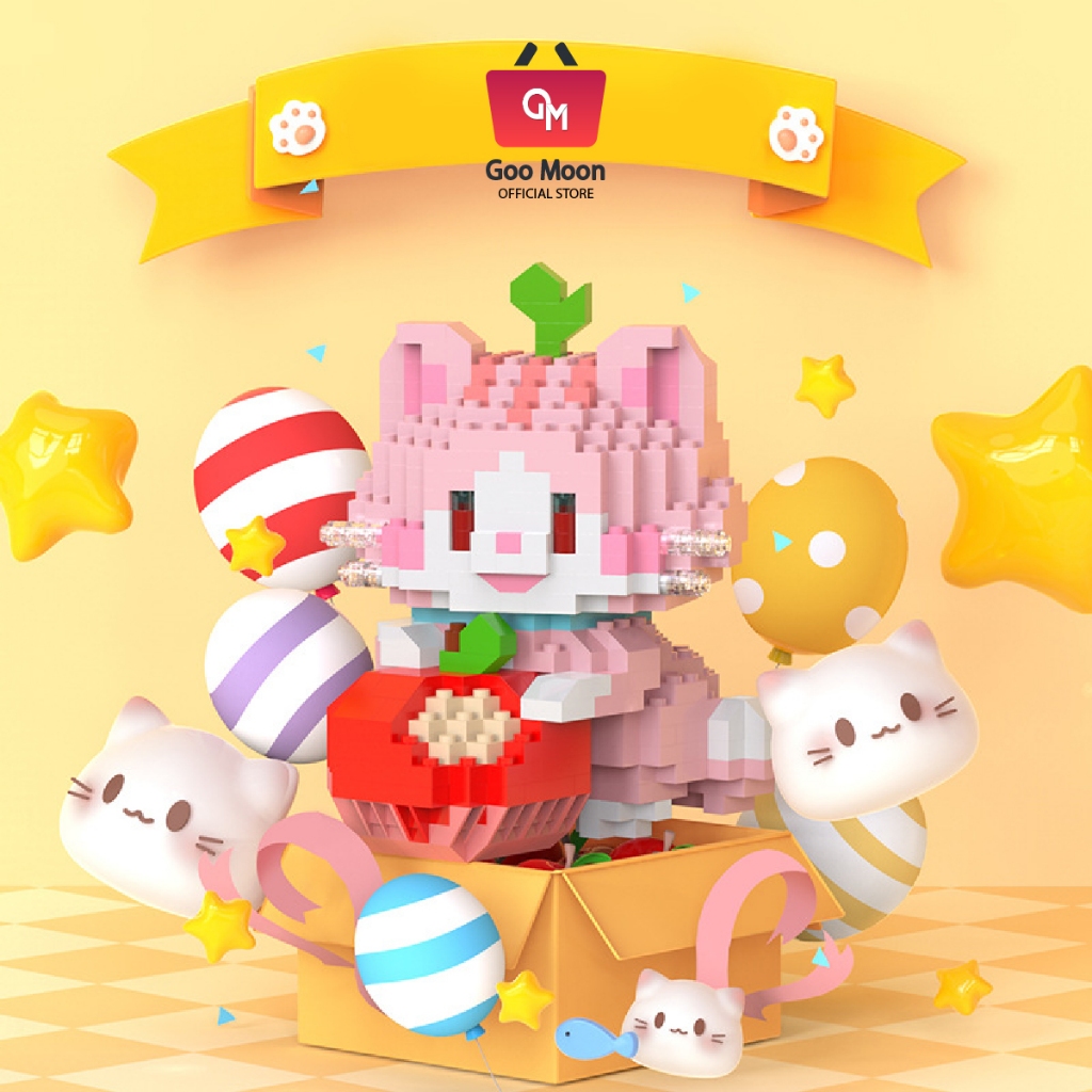GOOMOON - Balok Susun Lele Cat Brick Kucing