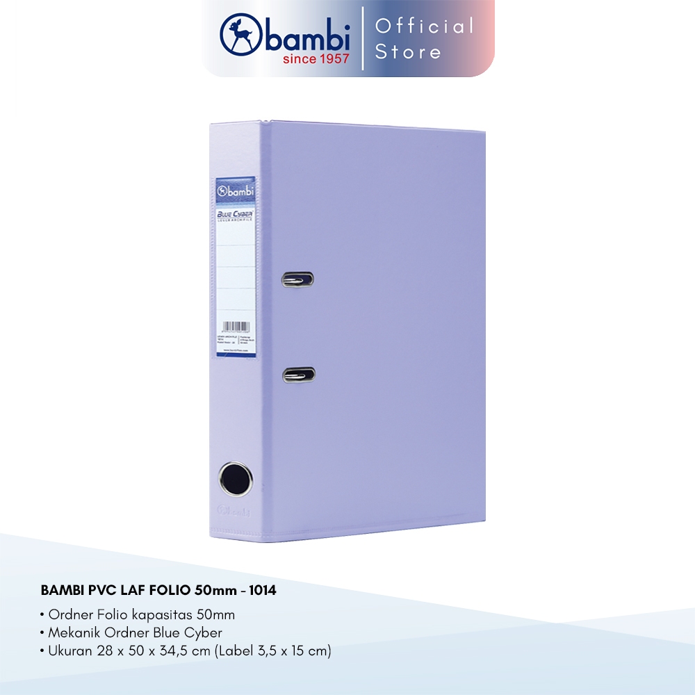 

Ordner Bambi Lever Arch File Folio Size 50 mm – 1014