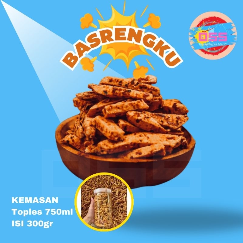 

BASRENG | BAKSO GORENG | CEMILAN KRENYES | GURIH | PEDAS | KEMASAN TOPLES 750 ML | ISI 300 GRAM.