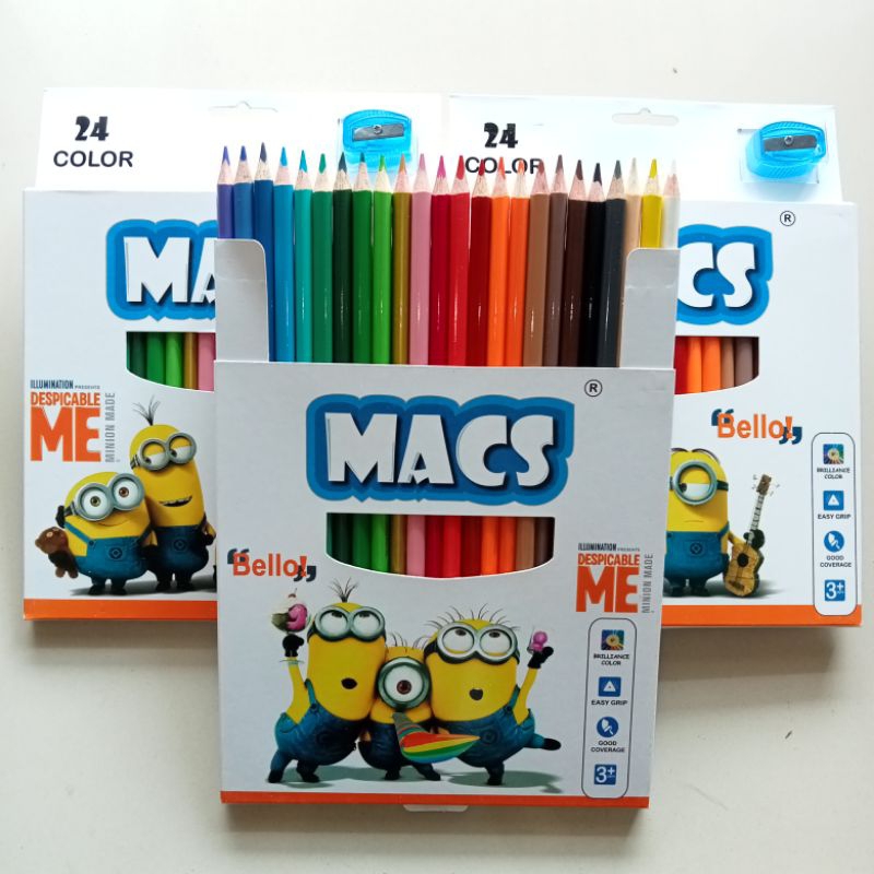 

Pensil Warna Colored Pencils Macs 24 Warna Panjang ( Set ) [ Original ]