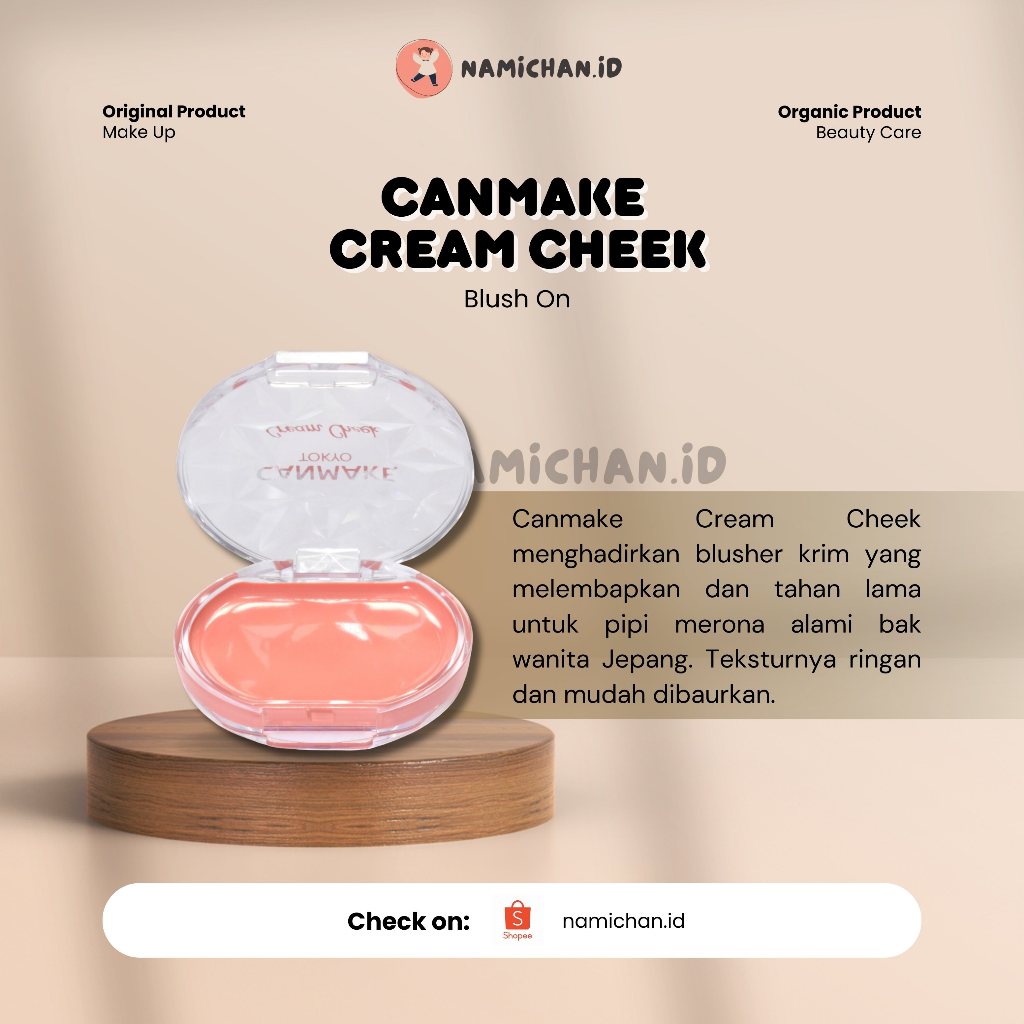 [ PO Japan ] Canmake Cream Cheek | Canmake Blush On | Canmake Original Jepang
