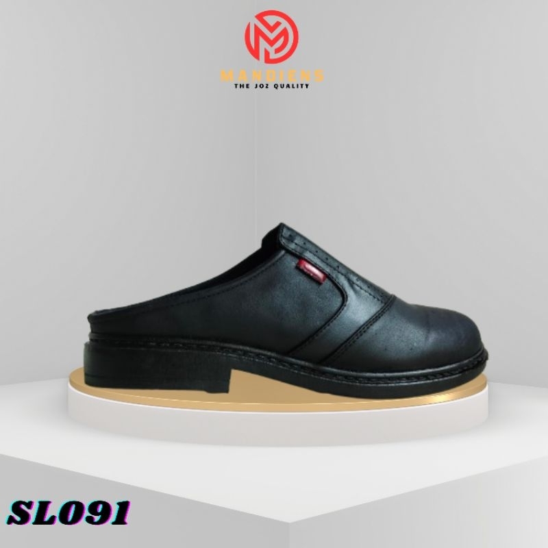Mandiens - Sepatu Bustong Pria Kulit Asli  - Sandal Slop Tutong Selop Pengantin Pria Murah