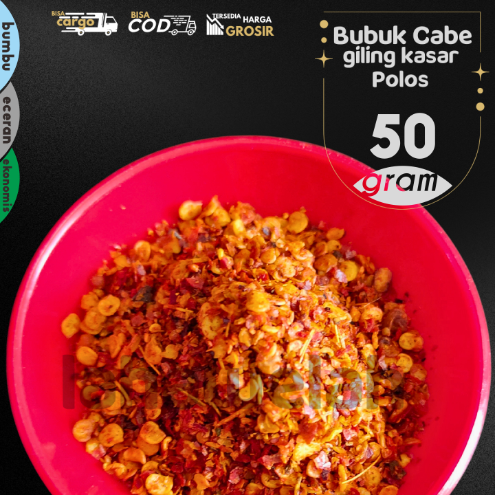 

Bumbu CABE Bubuk Kasar rasa POLOS 50g by Lahawelah
