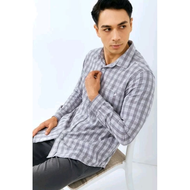 LOIS KLL 401 KEMEJA KOTAK KOTAK PANJANG