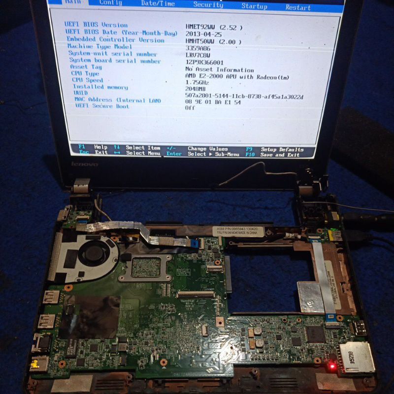 matherbod Lenovo Thinkpad E135