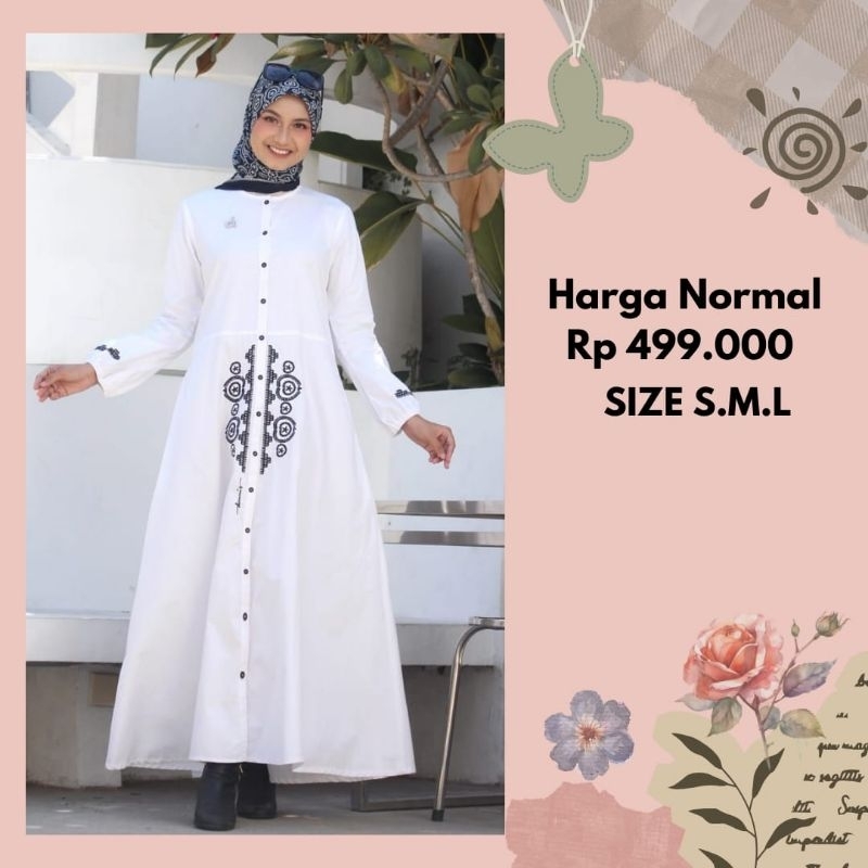 ABAYA DANNIS IHRAM BORDIR HITAM