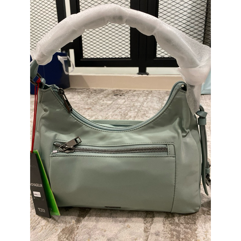 Tumi Voyageur Adelaide Hobo Light Green Nylon Shoulder Bag