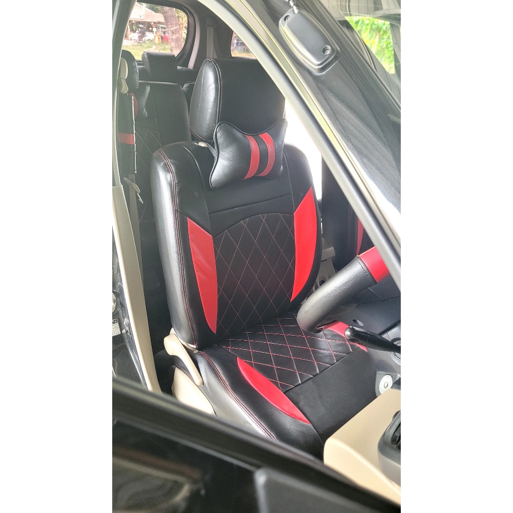 SARUNG JOK MOBIL 2 BARIS AGYA AYLA LAMA BAHAN ZEUS LEGENDARY BISA CUSTOM MOTIF DAN WARNA