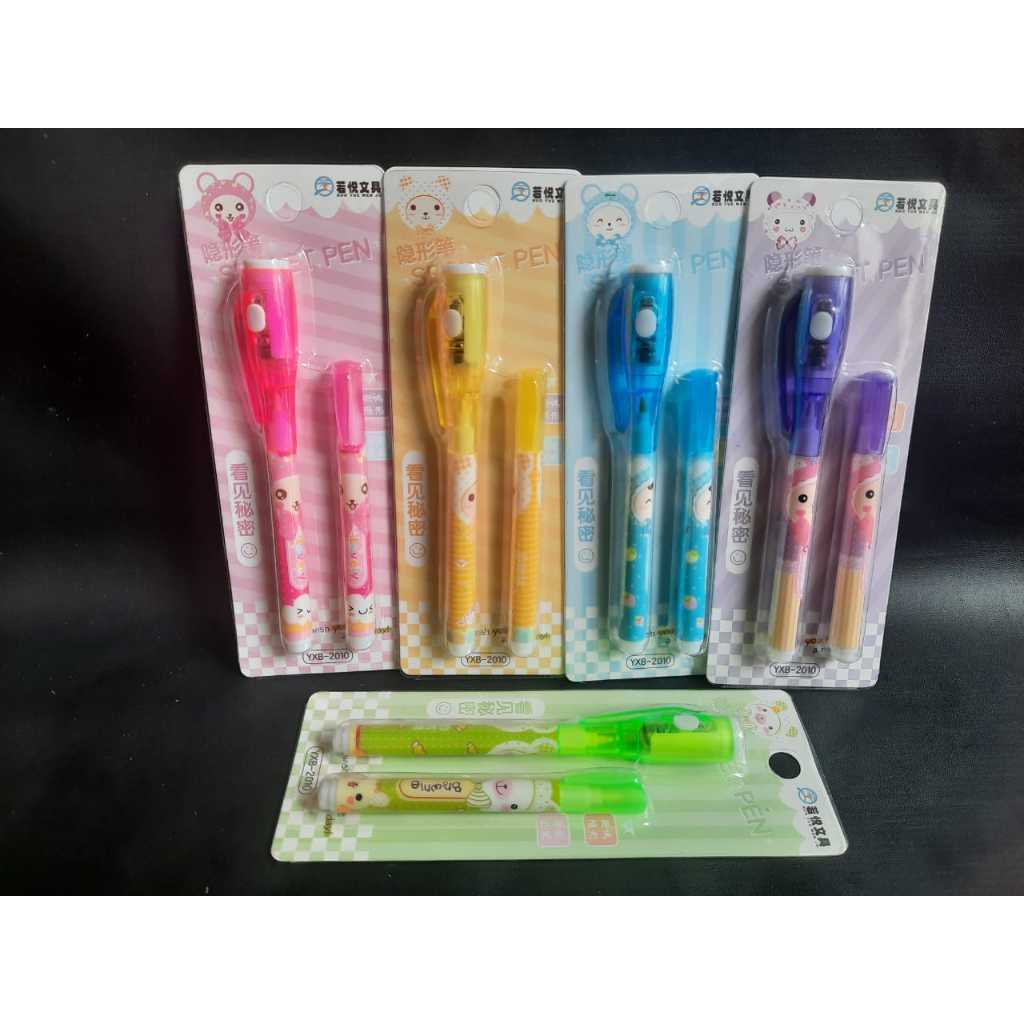 

INVISIBLE INK PEN MAGIC SECRET - PULPEN CONTEK KARAKTER - SOUVENIR ISI 2