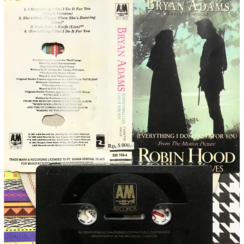 KASET PITA BRYAN ADAMS ROBIN HOOD