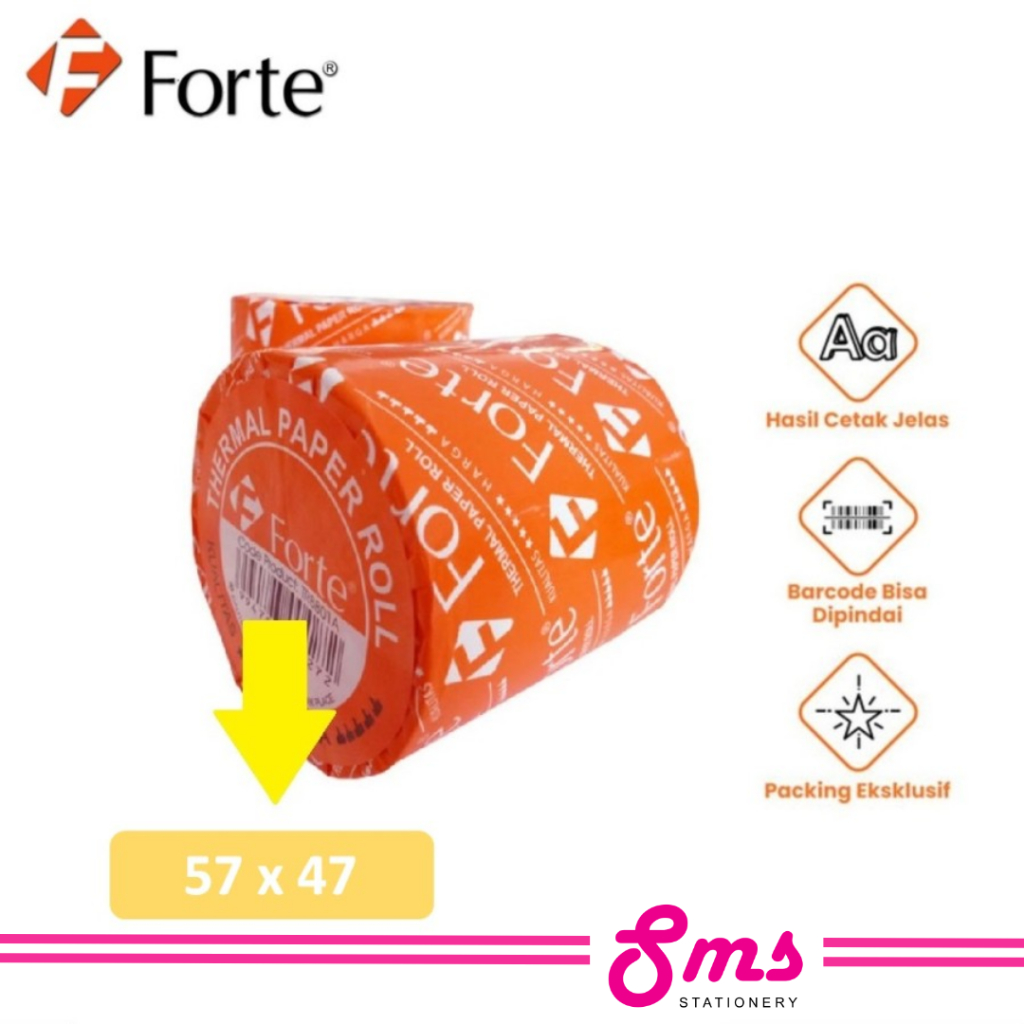 

Forte Kertas Struk Kasir Roll / Thermal 57x47mm