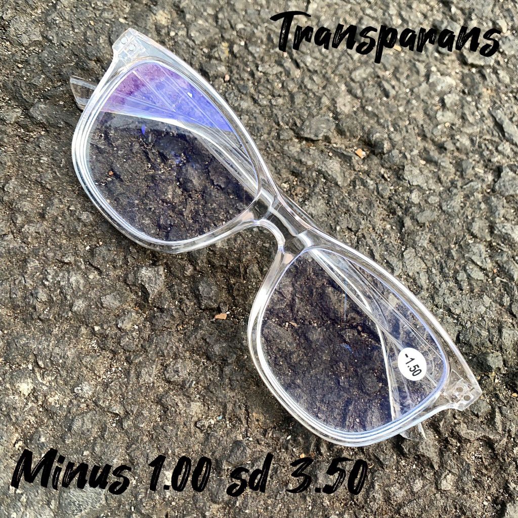 TESSIA.ID KACAMATA BACA LENSA MINUS 1.00 sd  3.50 KACAMATA Derajats Anti Radiasi Pria Anti Cahaya Bi