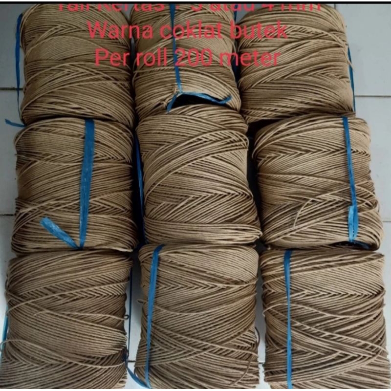

Tali kertas coklat tali samson 5mm 200 tali untuk paperbag
