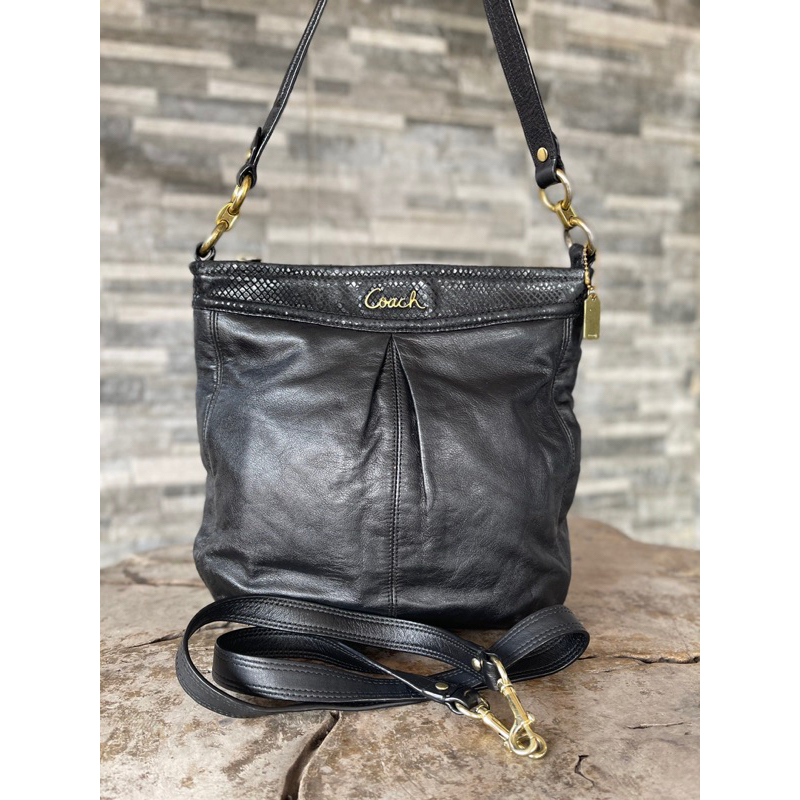 Tas Sling Wanita 100% Original - Coach Black Shoulder