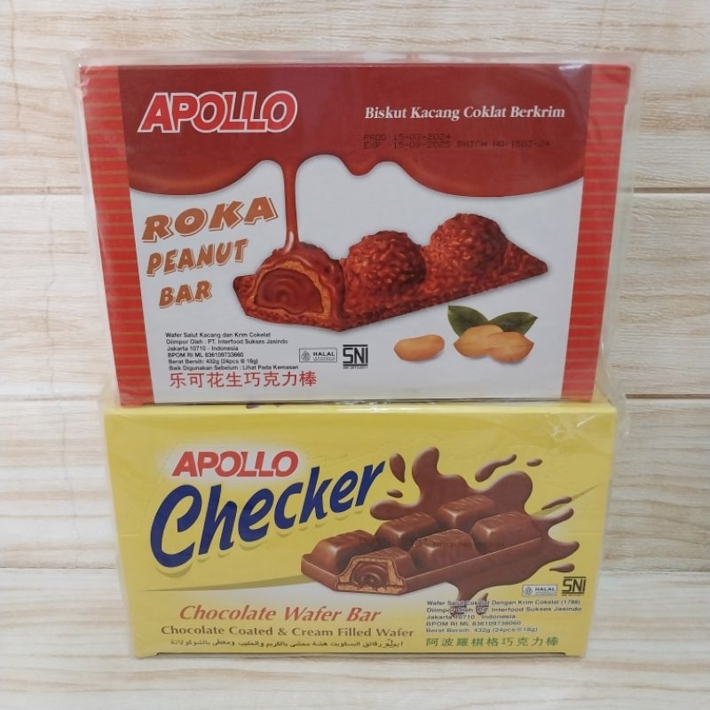 

Apollo Roka Peanut Bar / Checker Chocolate Wafer Bar 432gr