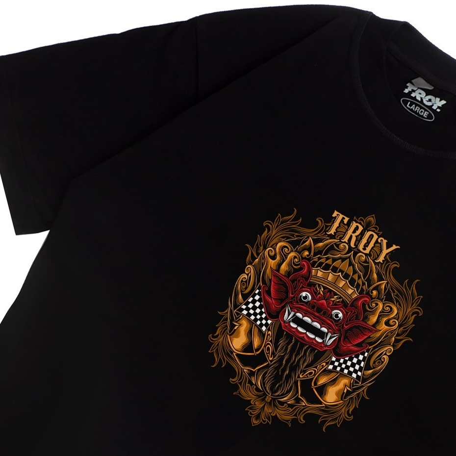 Troy Company T-shirt Black Culture Barong Leak Bali - Kaos Hitam MTD 1891