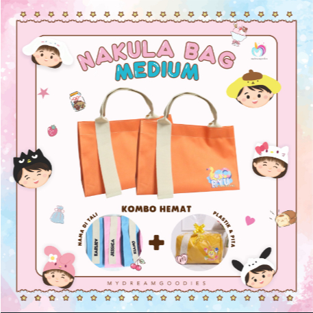 NAKULA BAG MEDIUM / SOUVENIR TAS ULTAH CUSTOM / TAS ULTAH MUAT BOX MAKAN / KOTAK MAKAN KENTUCKY