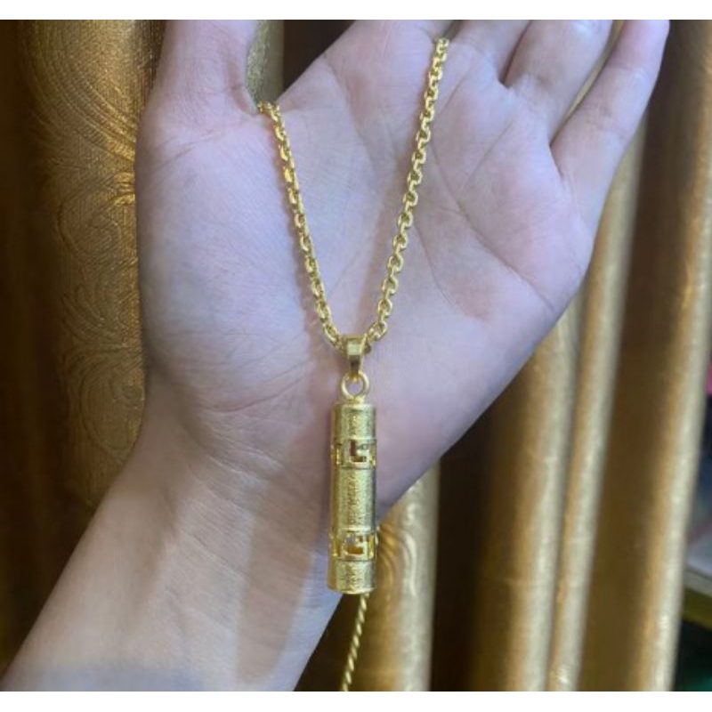 Kalung_bambu_balok_replika_emas