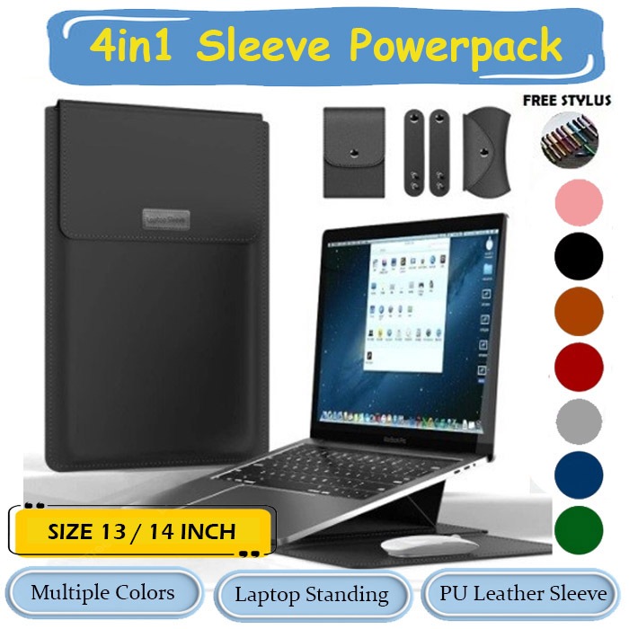 Lenovo Thinkpad X12 X13 Gen 1 2 3 4 5 6 7 8 9 4in1 SET LAPTOP STAND BAG TAS PU LEATHER SLEEVE POWERP