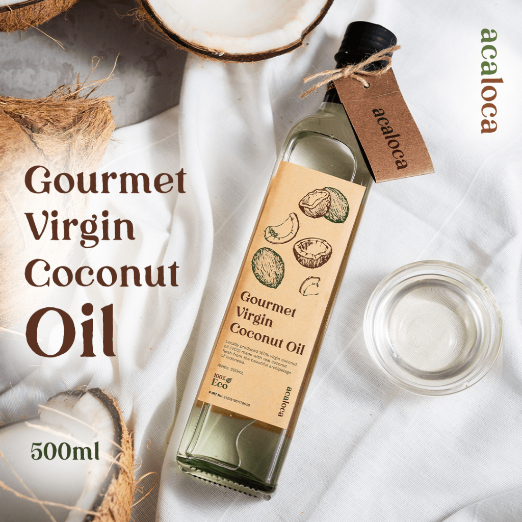 

NEW! Acaloca Gourmet Virgin Coconut Oil VCO 500ml - Minyak Kelapa Murni Kemasan Botol Kaca Premium 500ml