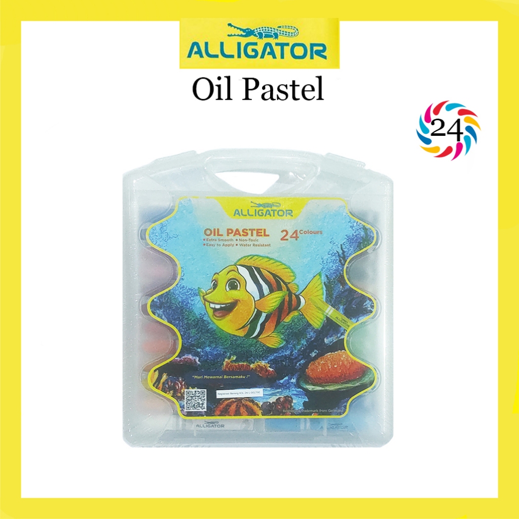 

Alligator Oil Pastel 24 Warna / Crayon Krayon Alligator Kemasan Plastik