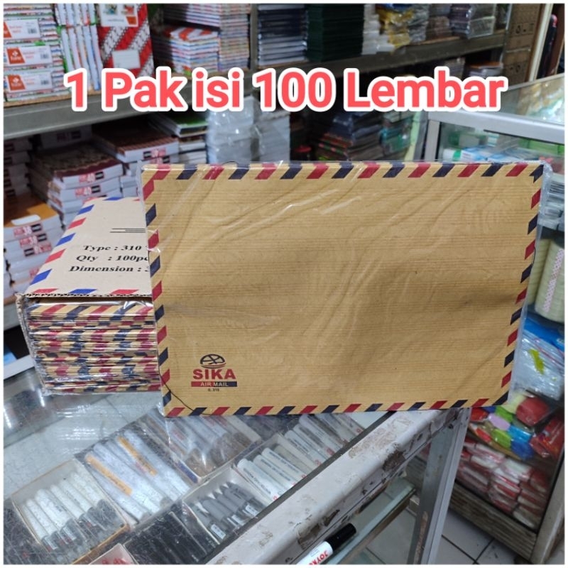 

1 Pak Amplop Coklat Tali Isi 100 Lembar ( Merek SIKA )