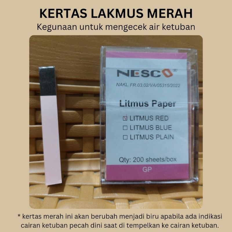 Kertas Lakmus Litmus Merah Cek Air Ketuban ecer