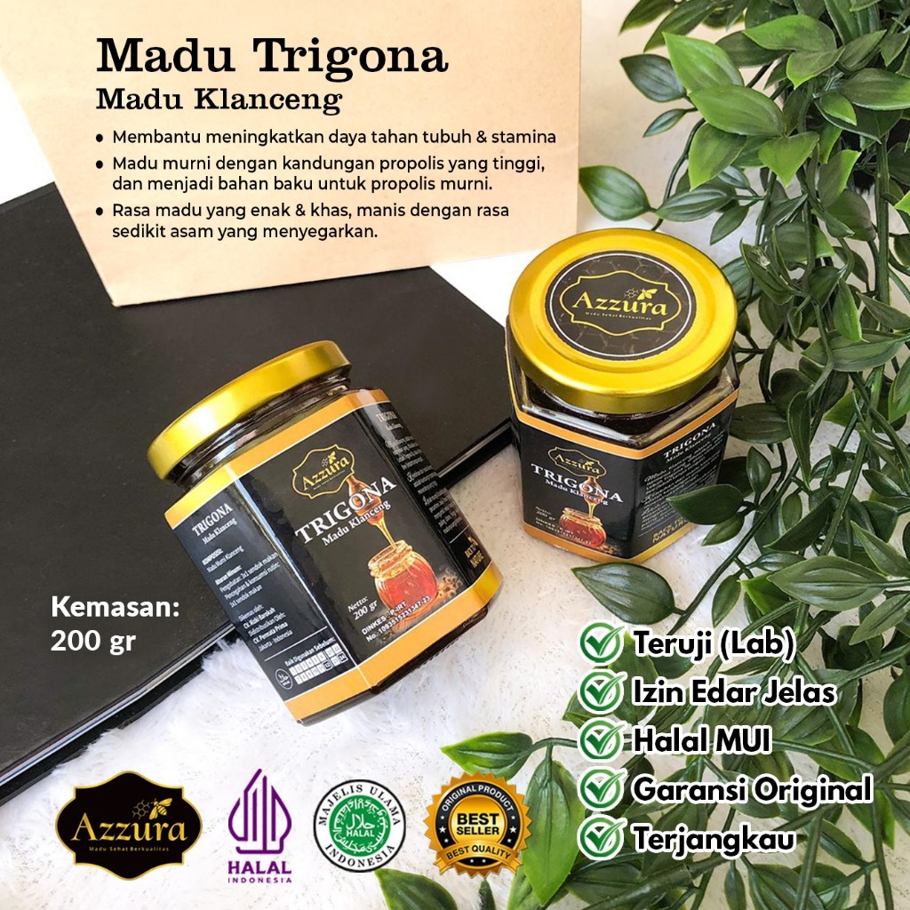 

Madu Azzura - Madu Trigona Hitam Madu Klanceng Madu Asli Original 100% Tanpa Campuran