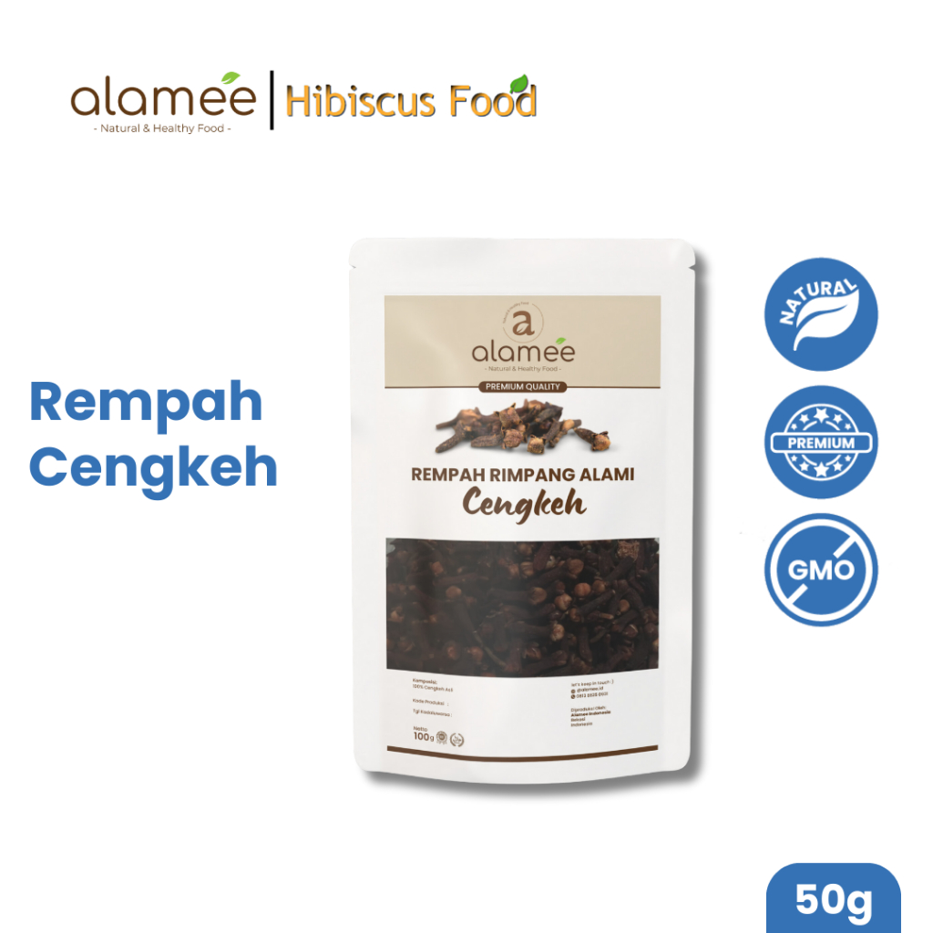 

ALAMEE Cengkeh Rempah Kering Organik Cloves Rimpang Organik Alami Bumbu Seasoning Masakan Masak 50gr