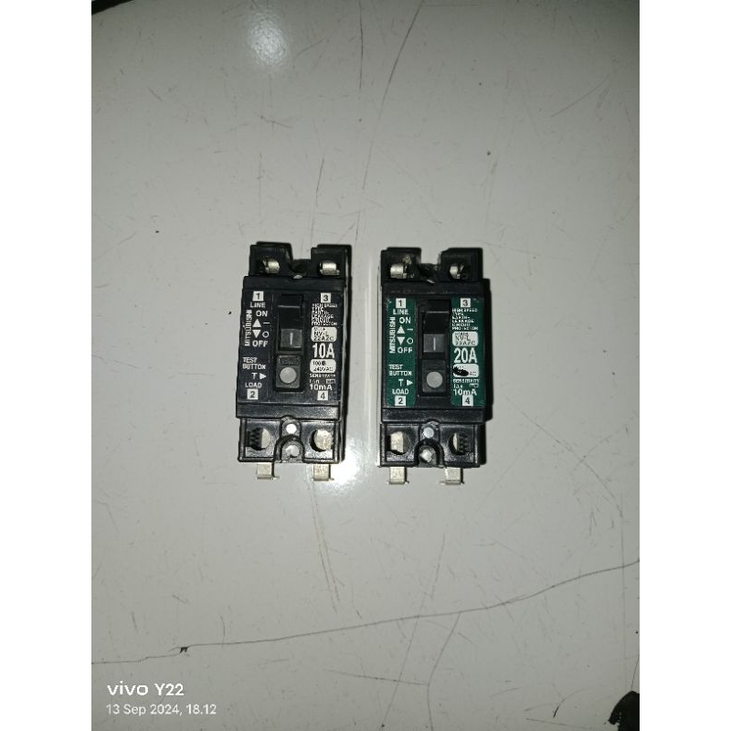 ELCB Earth Leakage Circuit Breaker Mitsubishi NV-L22AZC 15a