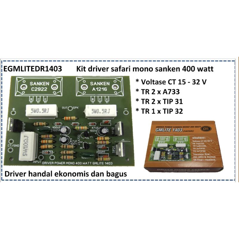 KIT DRIVER POWER MONO SAFARI 400WATT