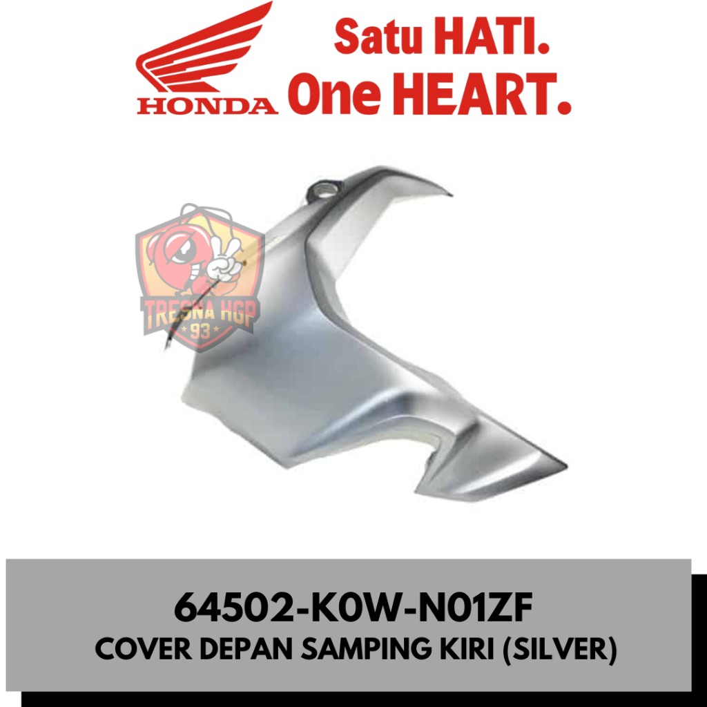 64502-K0W-N01ZF COVER DEPAN SAMPING KIRI (SILVER) ADV 150 ORIGINAL | COVER L FRONT SIDE 64502K0WN01Z