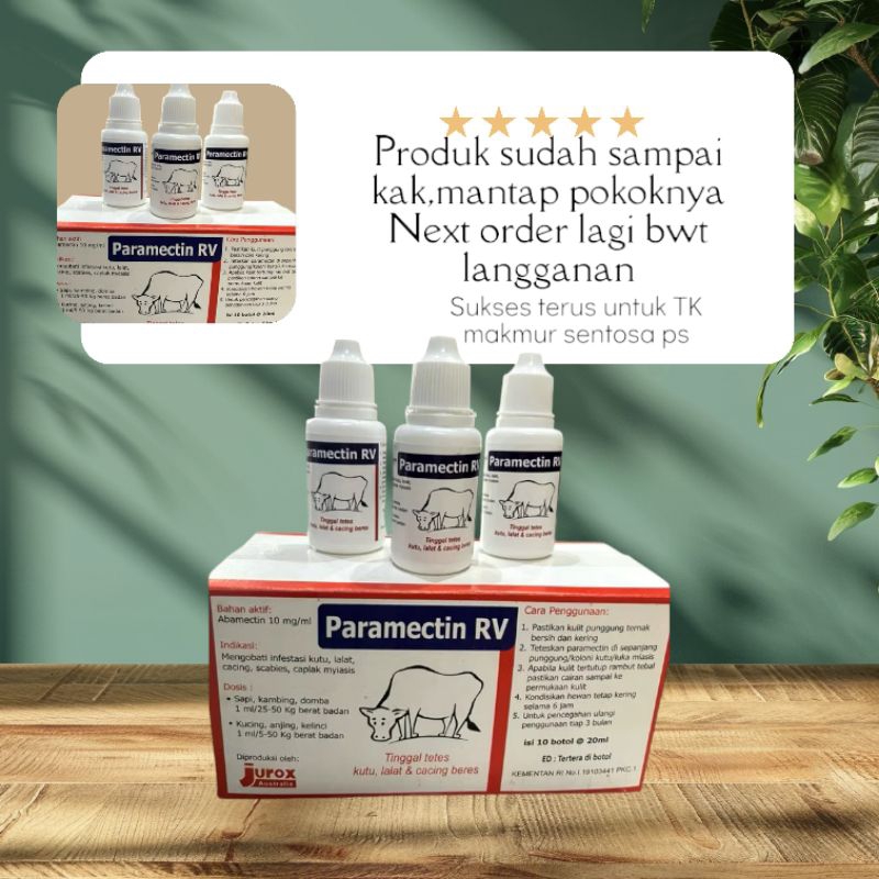 Obat kutu sapi,kambing, paramectin