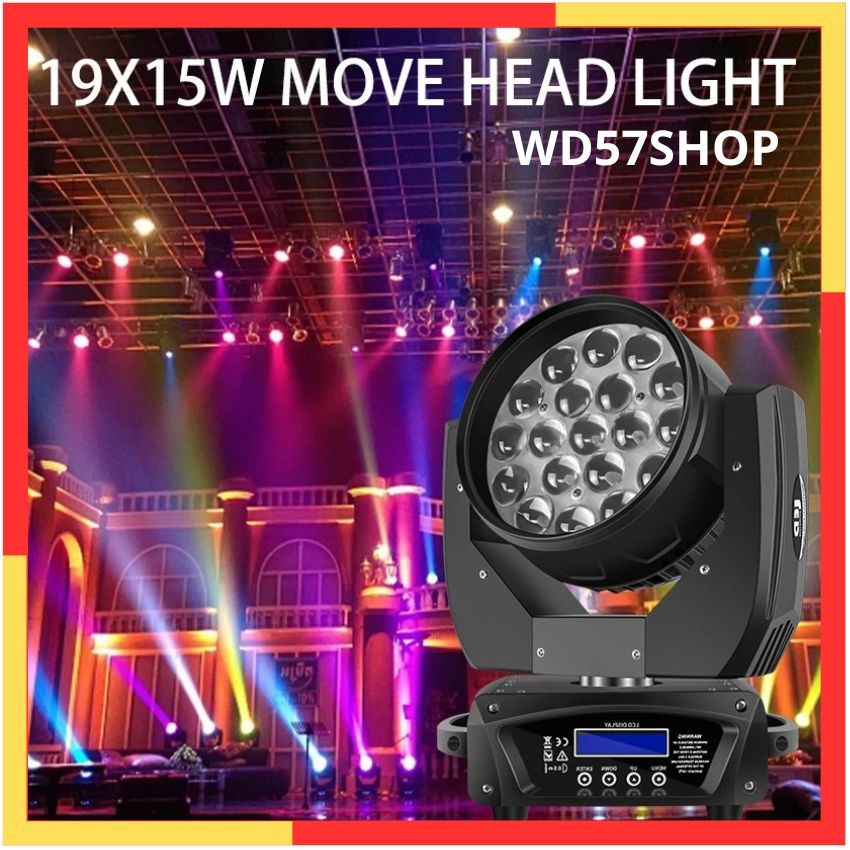 Lampu Sorot Gantung Tembak LED Moving Head Beam DMX 512 Lighting Panggung Disco DJ Party Club Bar