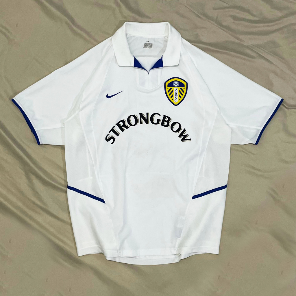 Original Nike Leeds United Home Kit 2002 2003 Jersey Bola Vintage