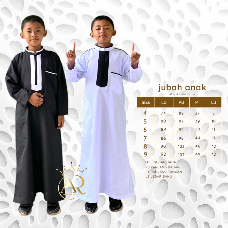JUBAH ANAK LAKI-LAKI SIMPEL ELEGANT USIA 5 - 10 TAHUN GAMIS ANAK LAKI LAKI