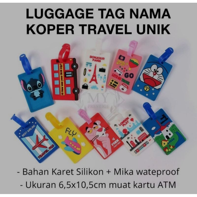 

Name Tag Koper Luggage Tag Travel / Gantungan Nama Bahan Karet Silikon WaterproofUntuk Koper Tas Bagasi Travel