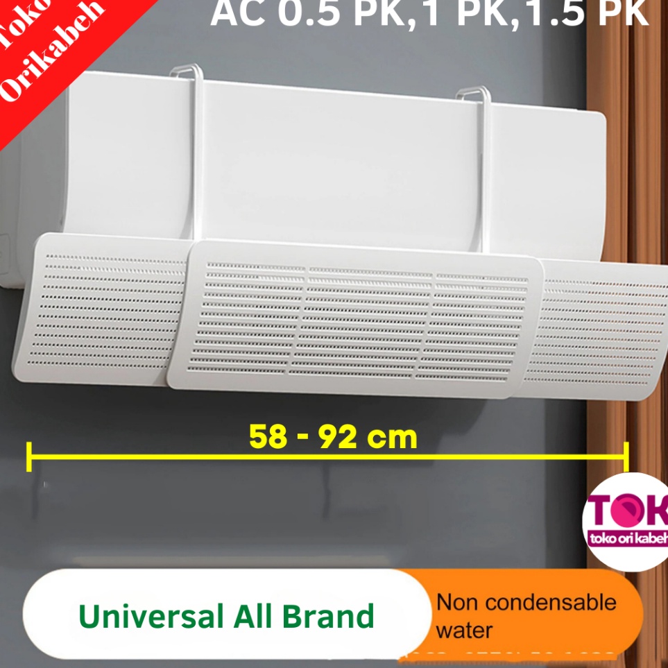 Super Gaya  Cover Penahan Hembusan Angin Indoor AC Penghalang Hembusan AC Kamar Rumah Kantor Talang 