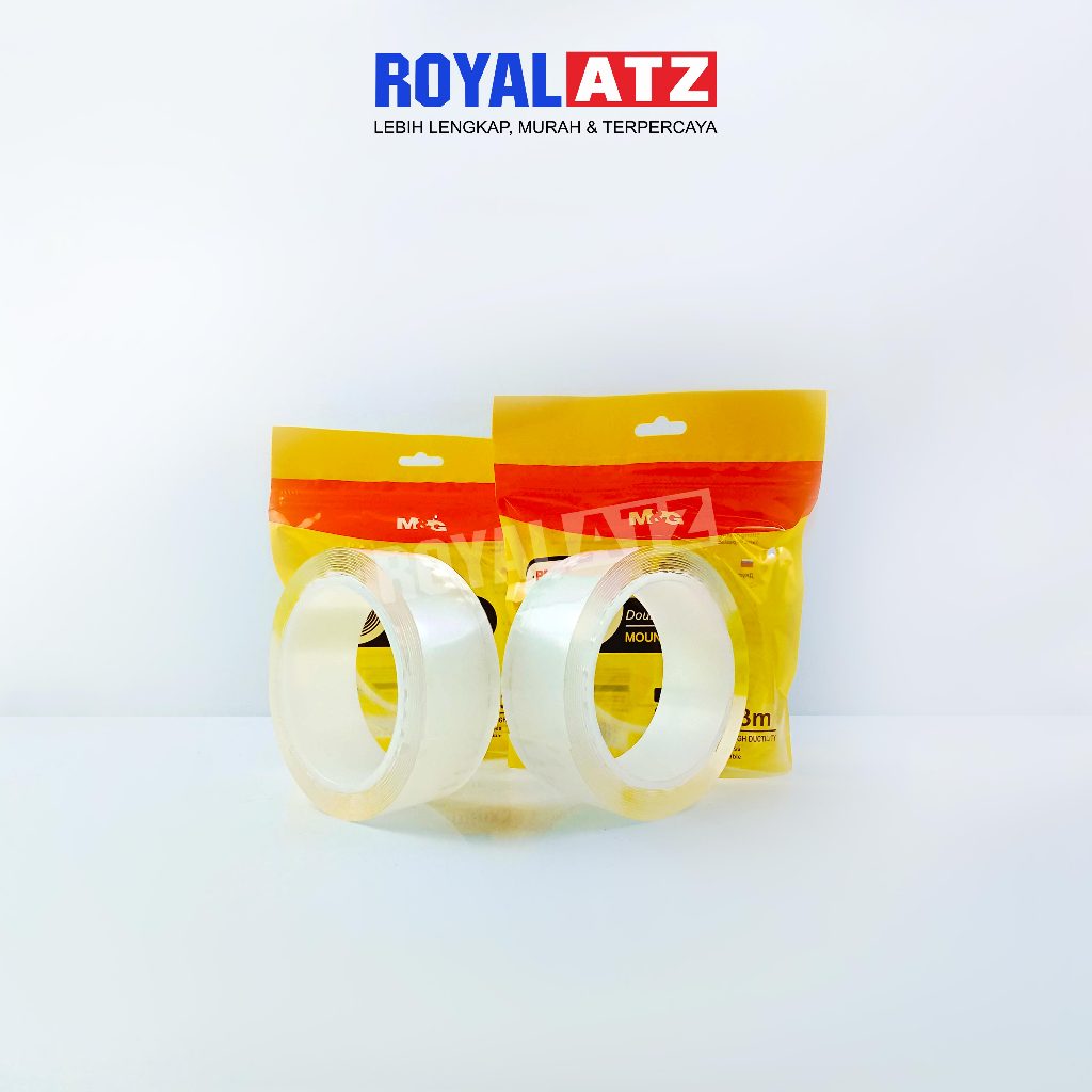 

Double Tape / Double Sided Nano Transparent Mounting Tape M&G Ukuran 36 Mm x 3 Meter