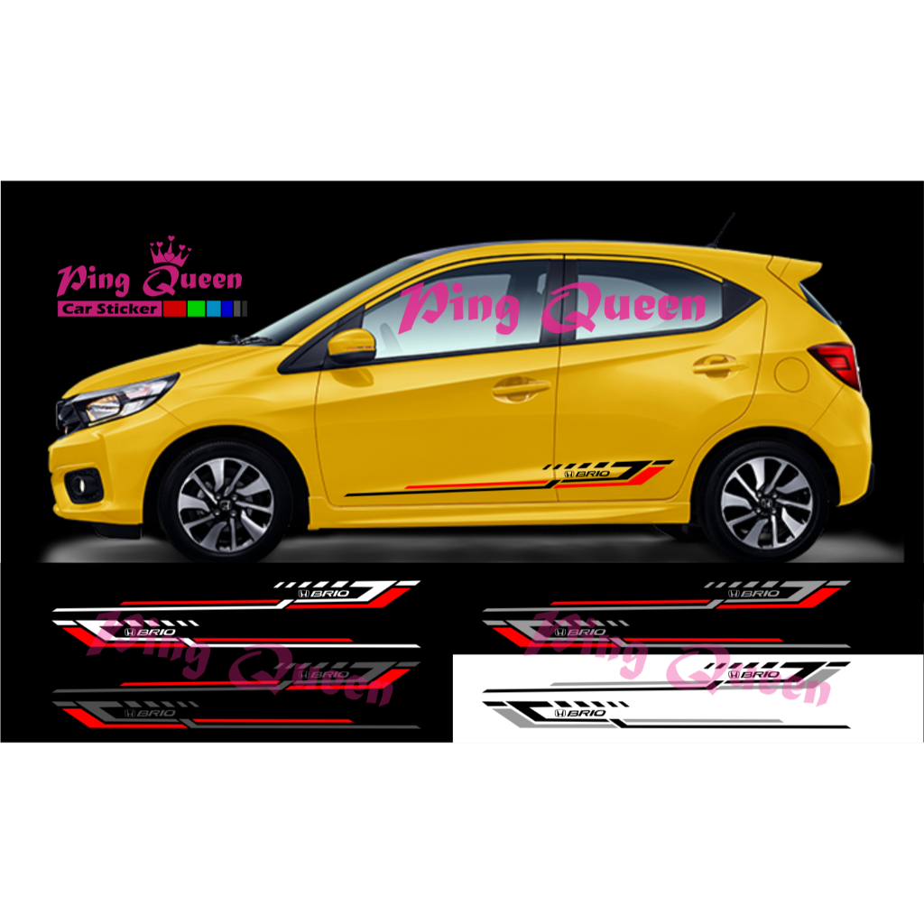 STICKER MOBIL HONDA BRIO STICKER STRIPING VARIASI MOBIL BRIO