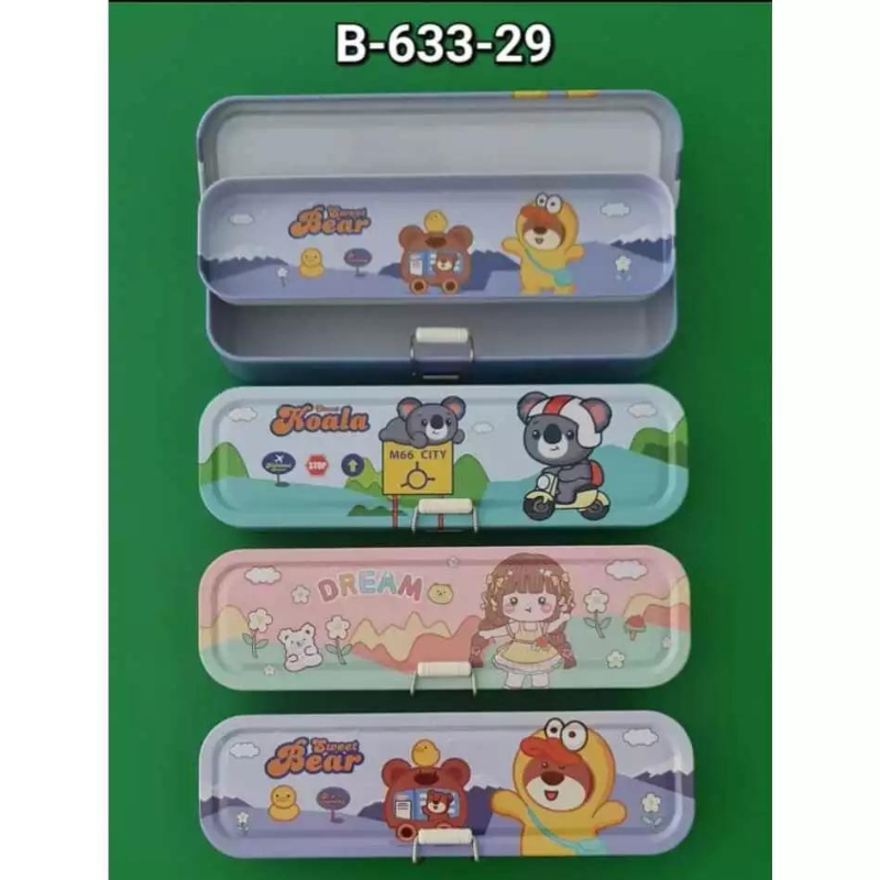 

Tempat Pensil Kaleng Susun 2 Tingkat XIAO LING JING B 633-29 Doll Animal Cute