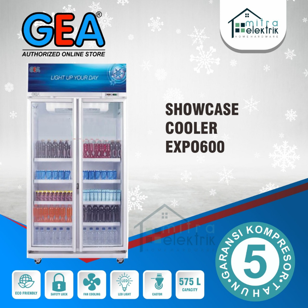 Showcase 2 Pintu GEA Expo-600AH