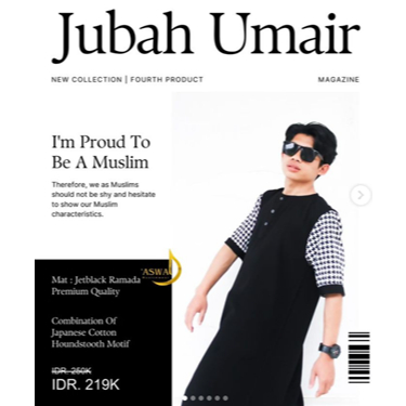Aswad Jubah Gamis Pria Slimfit jubah Umair hitam jubah pria muslim gamis pria hitam premium