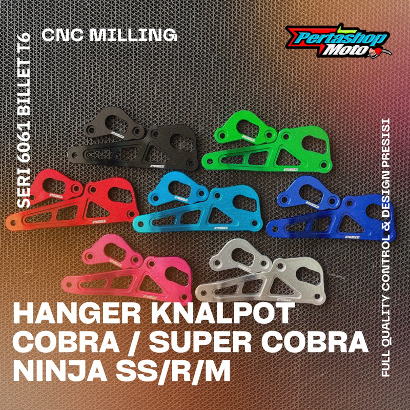 HANGER BREKET KNALPOT SUPER COBRA NINJA SS NINJA R NINJA M CNC