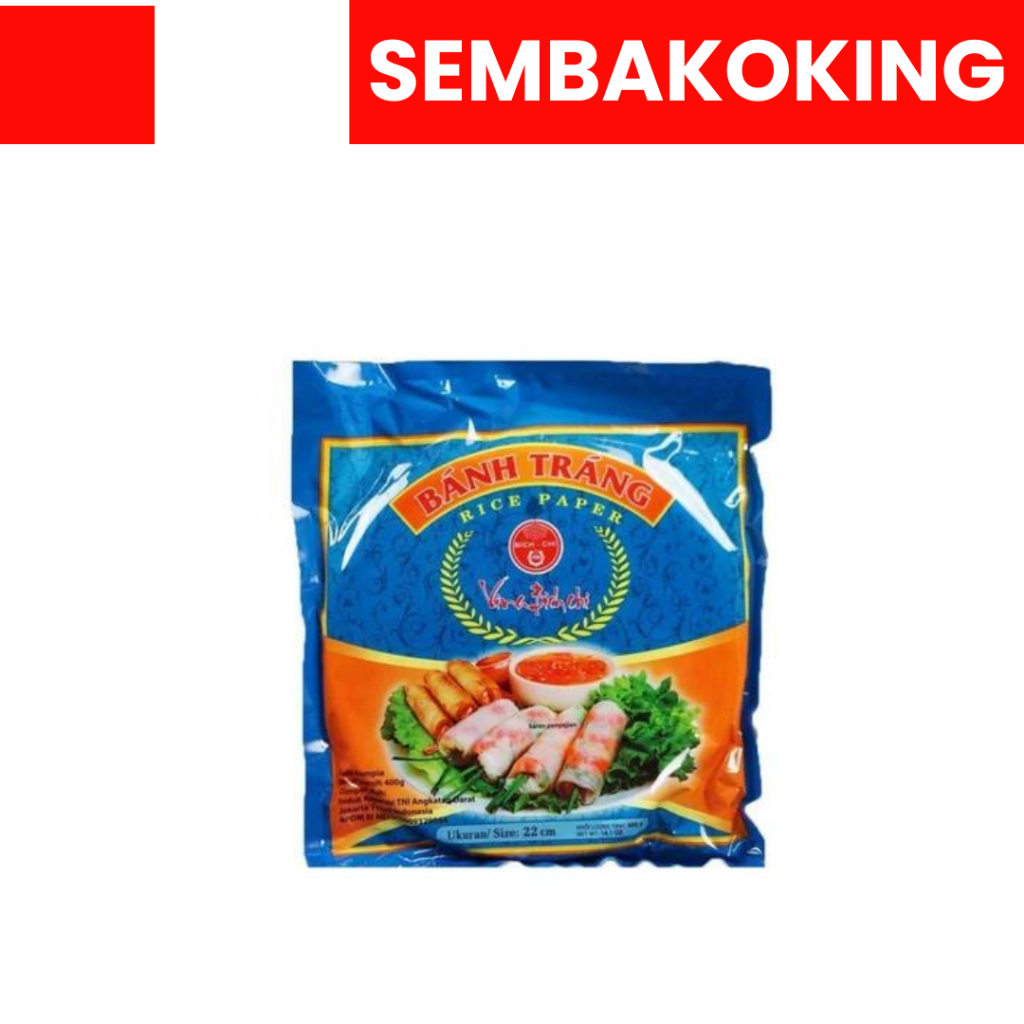

BANH TRANG RICE PAPER 400GR 22CM/KULIT LUMPIA VIETNAM