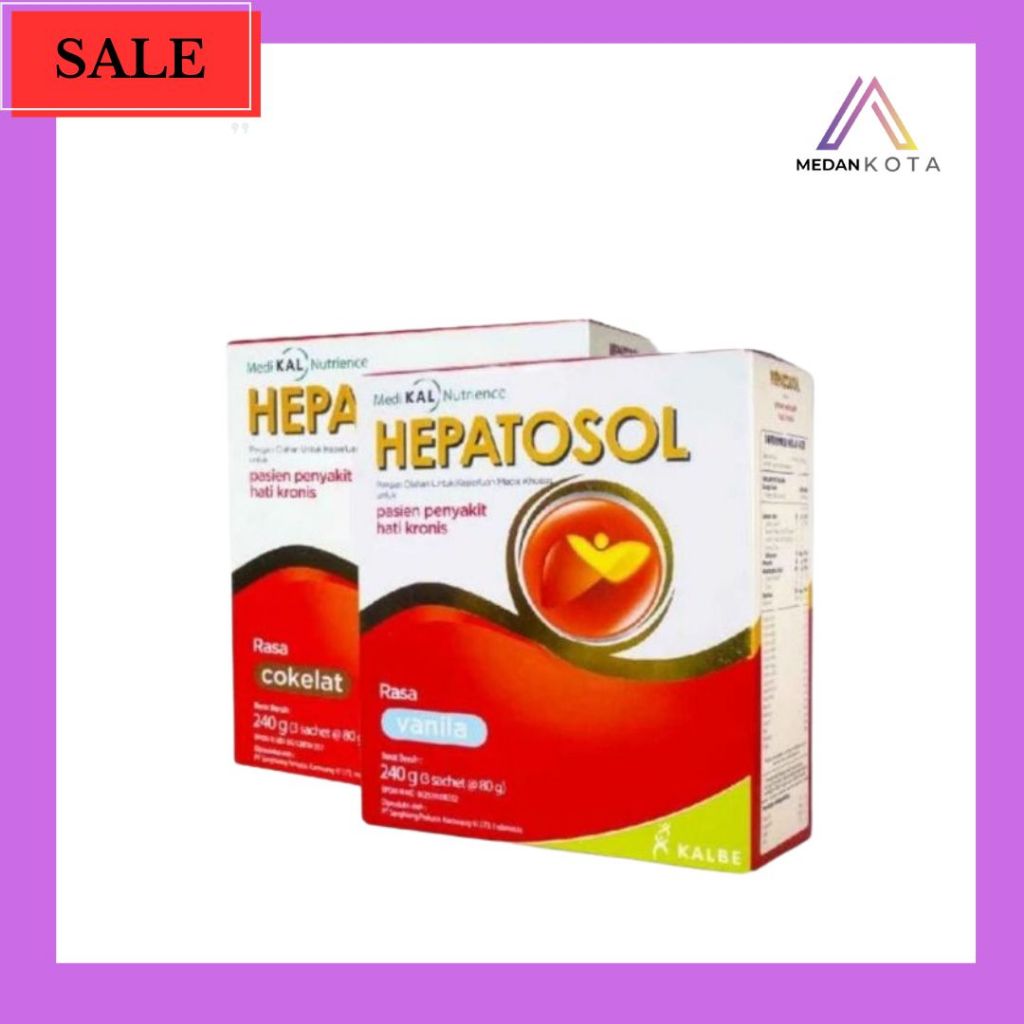 

MEDANKOTA - HEPATOSOL VANILA COKLAT 240GR NUTRISI PENYAKIT HATI