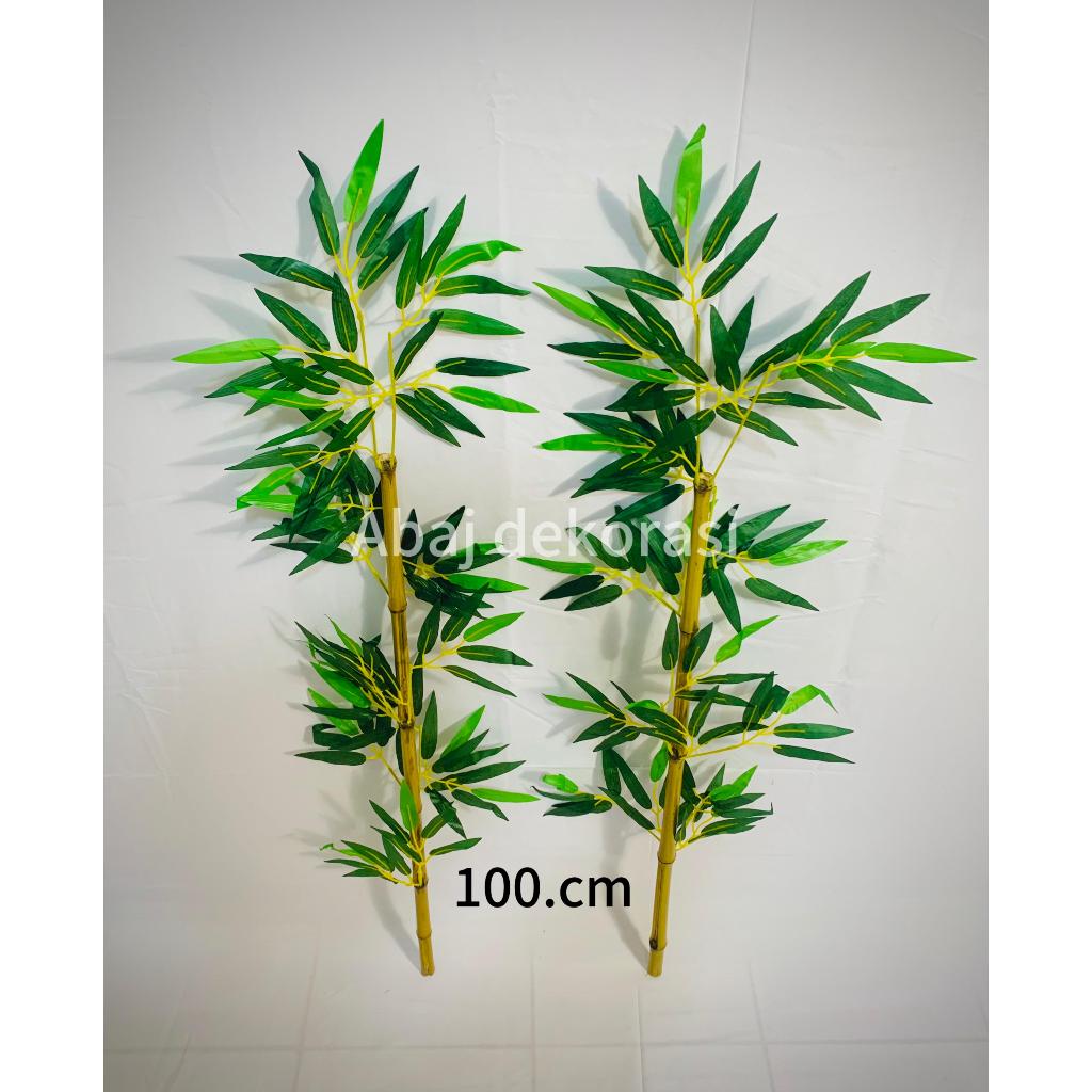 Batang Bambu Artificial 100cm Dekorasi Rumah Tanaman Hias Bambu Partisi Penyekat Pembatas Ruangan