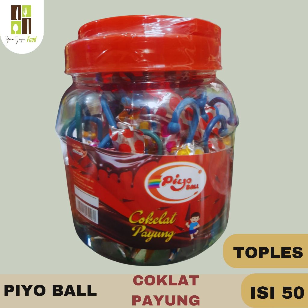 

Piyo Ball Coklat Payung / Chocolate / Bentuk Payung / Permen Coklat / Snack Jadul / isi 50 PCS TOPLES