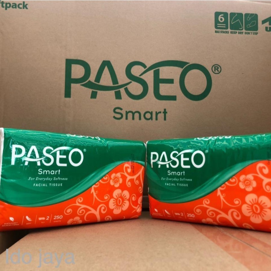 Paseo Smart Facial Tissue 250 Sheet Isi 1 Pax